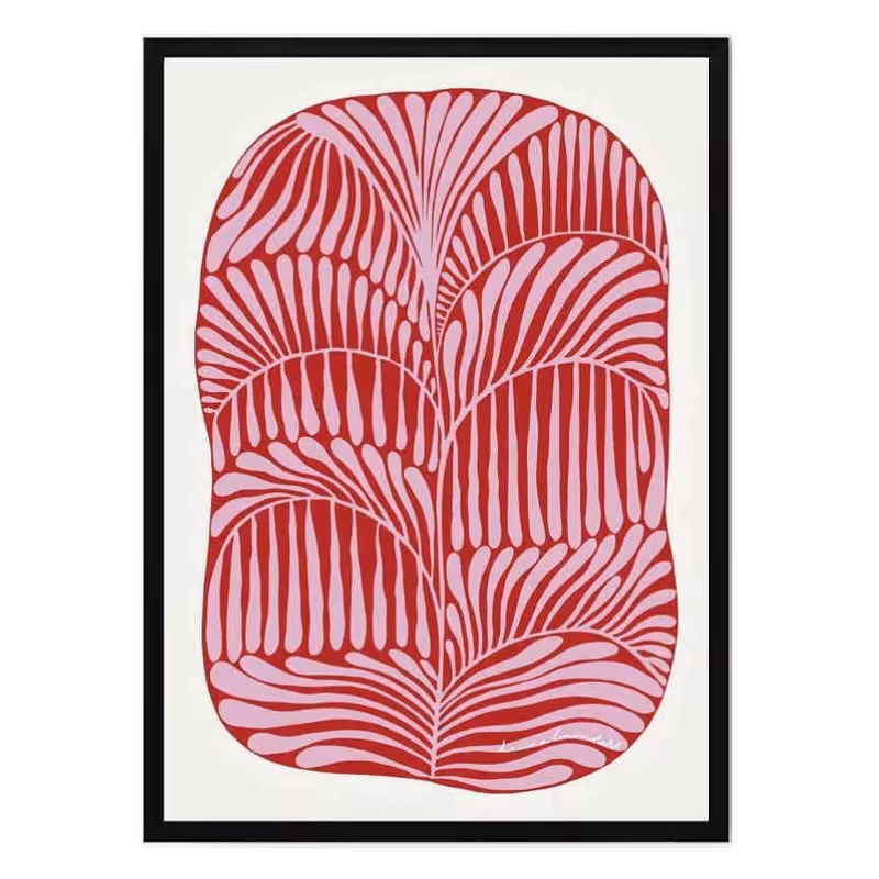 تابلو مدل Pink plant print کد 248901486 | دنیای قاب