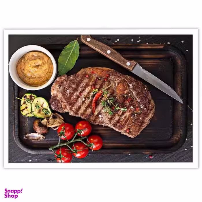 تابلو بکلیت طرح غذا رستوران گوشت گریل مدل W-14797