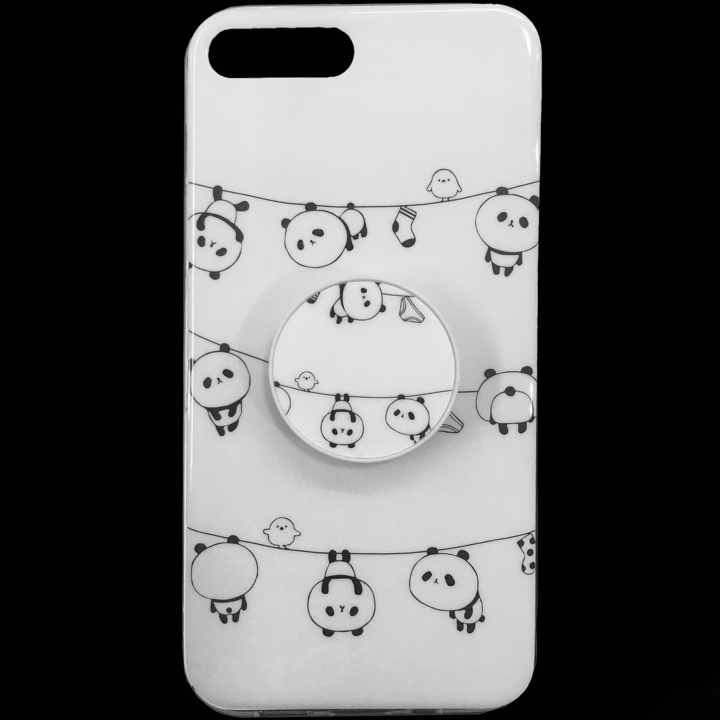 کاور مدل پاندا کد 7P مناسب برای گوشی موبایل اپل iphone 7plus / 8plus به همراه پایه نگهدارنده