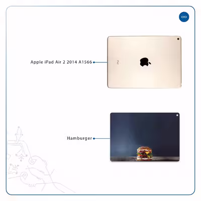 برچسب پوششی ماهوت مدل Hamburger مناسب برای تبلت اپل iPad Air 2 2014 A1566
