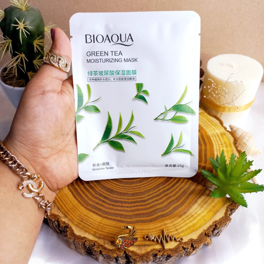 ماسک ورقه ای چای سبز بیوآکوا BIOAQUA کد 74992