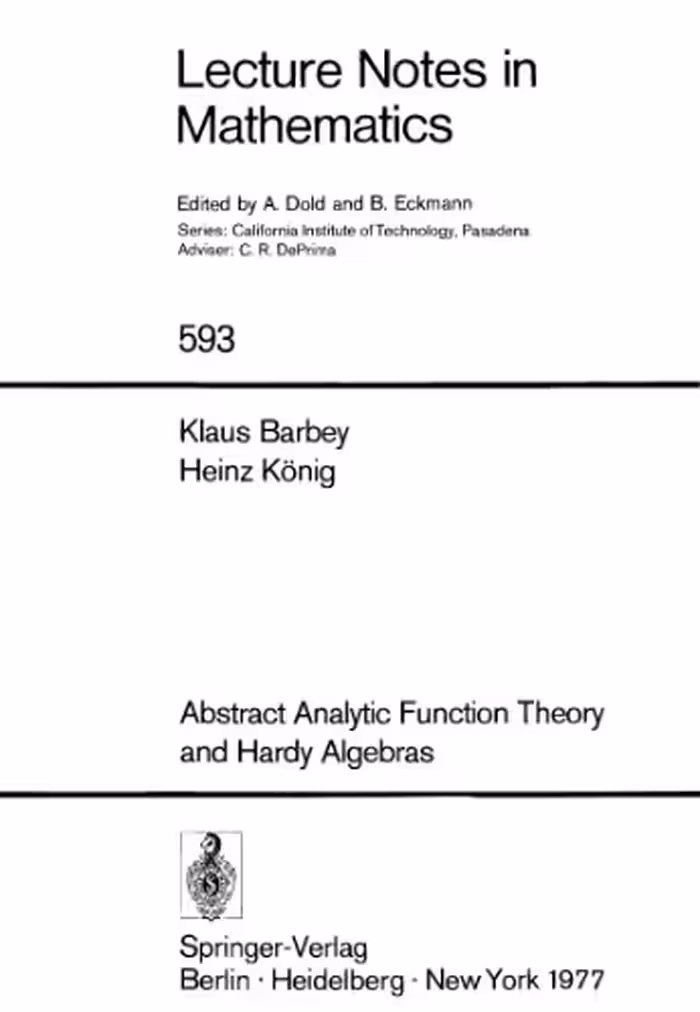 خرید و دانلود نسخه کامل کتاب Abstract Analytic Function Theory and Hardy Algebras