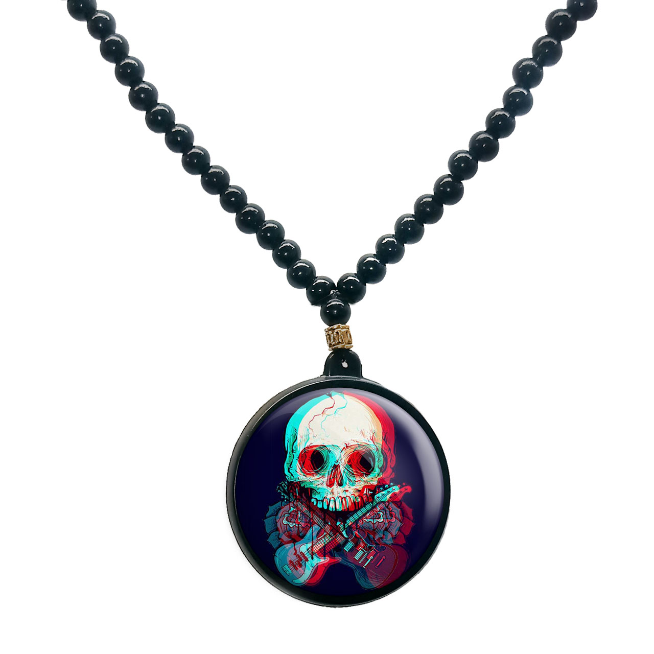 گردنبند پرمانه طرح اسکلت کد pmd.10683 مدل دو طرفه