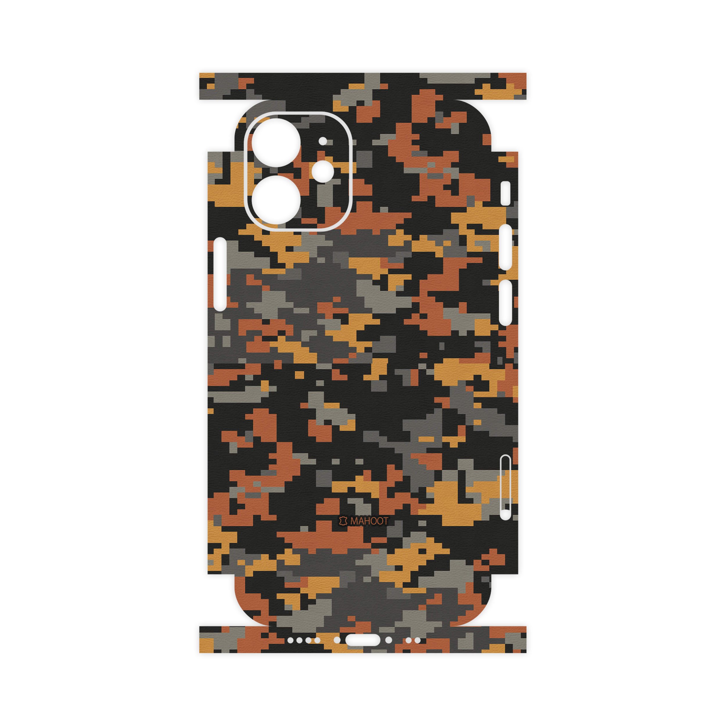 برچسب پوششی ماهوت مدل Army-Autumn-pixel-FullSkin مناسب برای گوشی موبایل اپل iPhone 12 mini