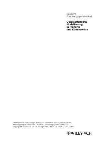 خرید و دانلود نسخه کامل کتاب Objektorientierte Modellierung in Planung und Konstruktion: Abschlußbericht über das Forschungsprogramm 1991-1998. Forschungsbericht