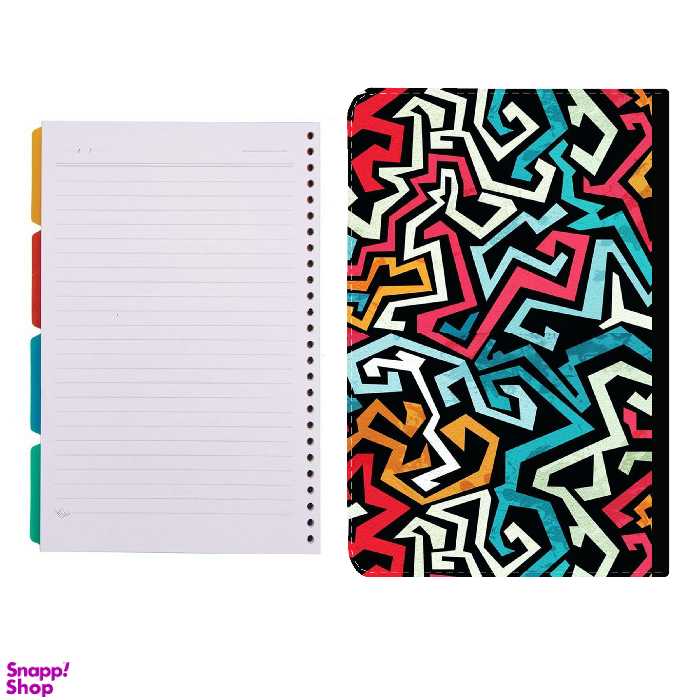 کلاسور طرح خط خطی کد 380 به همراه کاغذ کلاسور