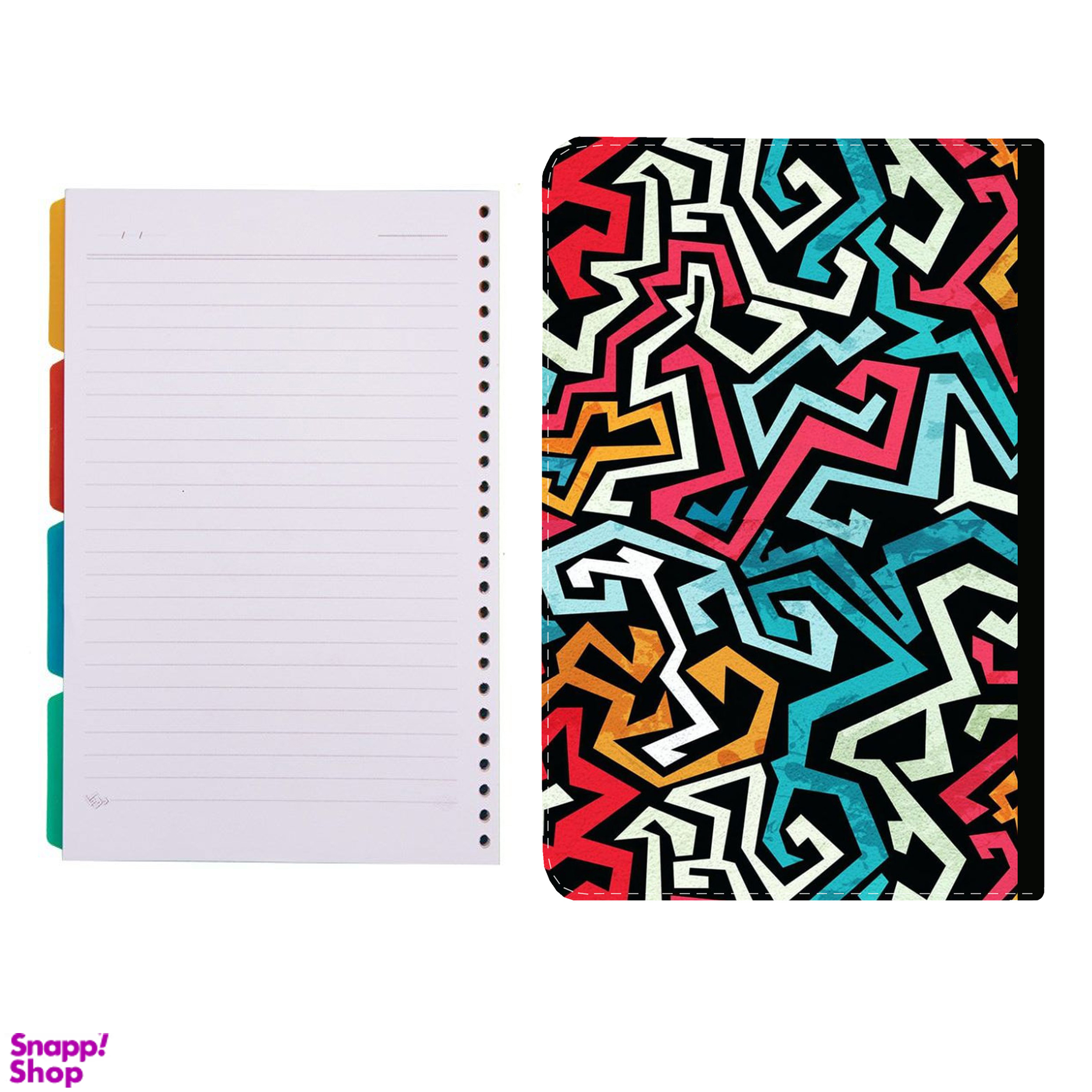 کلاسور طرح خط خطی کد 380 به همراه کاغذ کلاسور