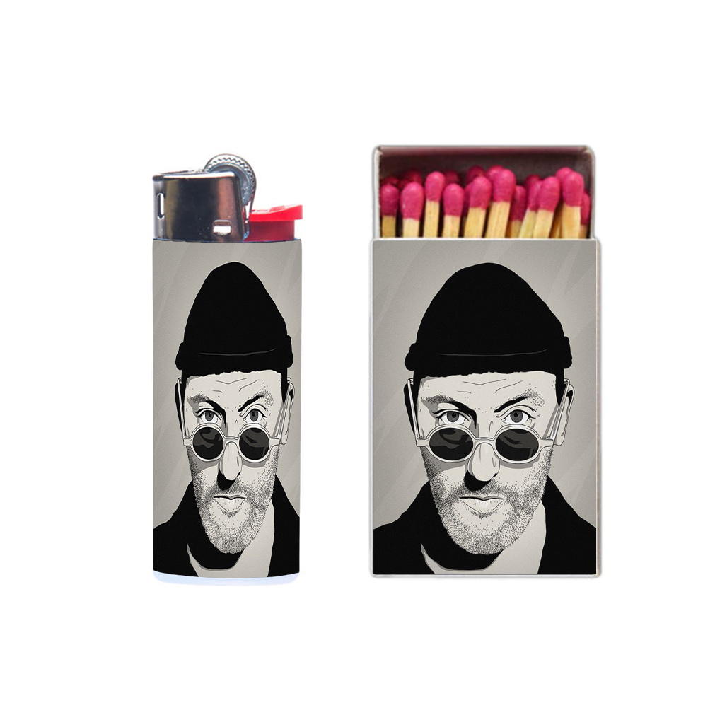 فندک مدل لِون  کد 1189 به همراه کبریت