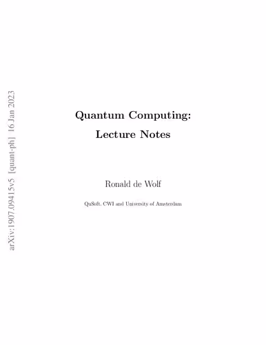 خرید و دانلود نسخه کامل کتاب Quantum Computing: Lecture Notes