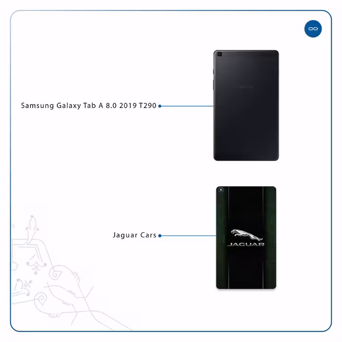 برچسب پوششی ماهوت مدل Jaguar Cars مناسب برای تبلت سامسونگ Galaxy Tab A 8.0 2019 T290