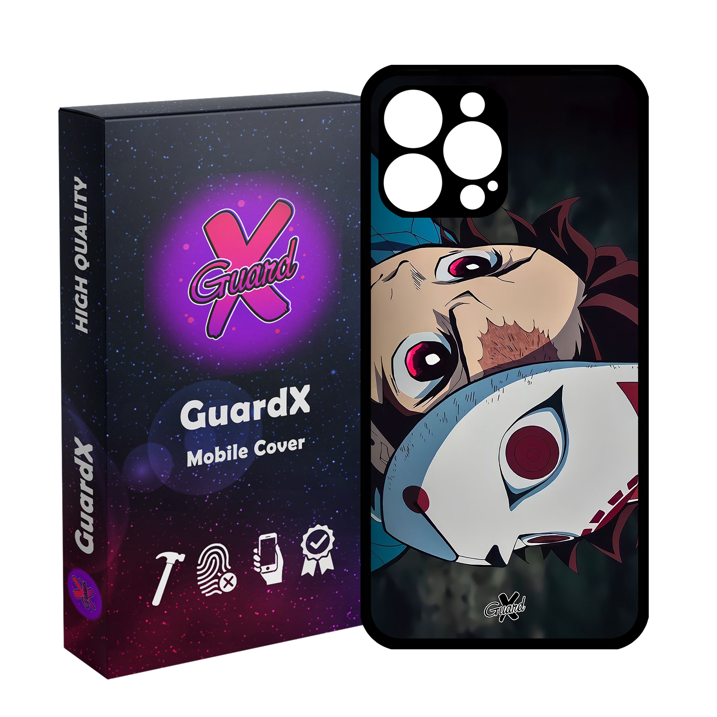 کاور گارد ایکس طرح تانجیرو کامادو انیمه مدل Glass10562 مناسب برای گوشی موبایل اپل iPhone 13 Pro Max