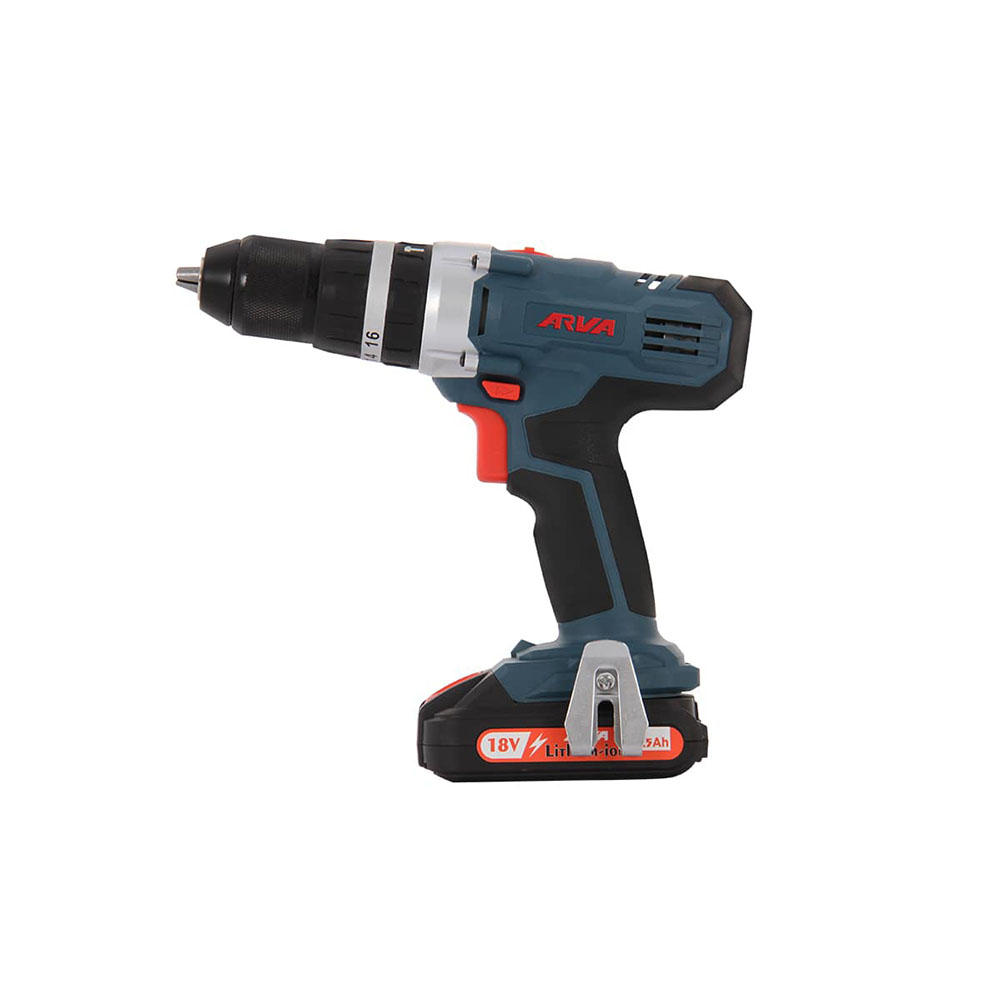 دریل پیچ گوشتی شارژی چکشی 18 ولت آروا مدل 5804