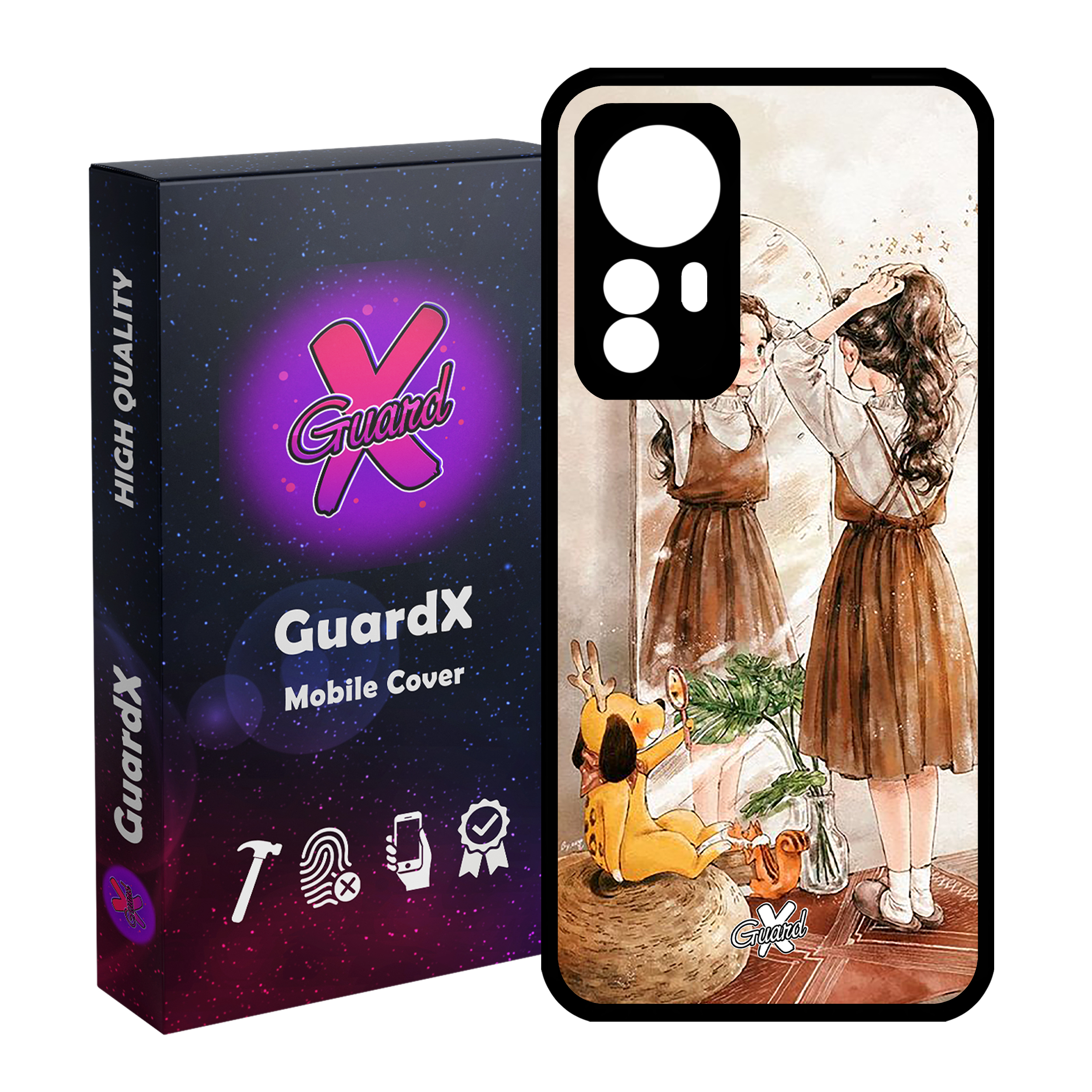 کاور گارد ایکس طرح Girl مدل Glass10306 مناسب برای گوشی موبایل شیائومی Mi 12/Mi 12X/Mi 12S