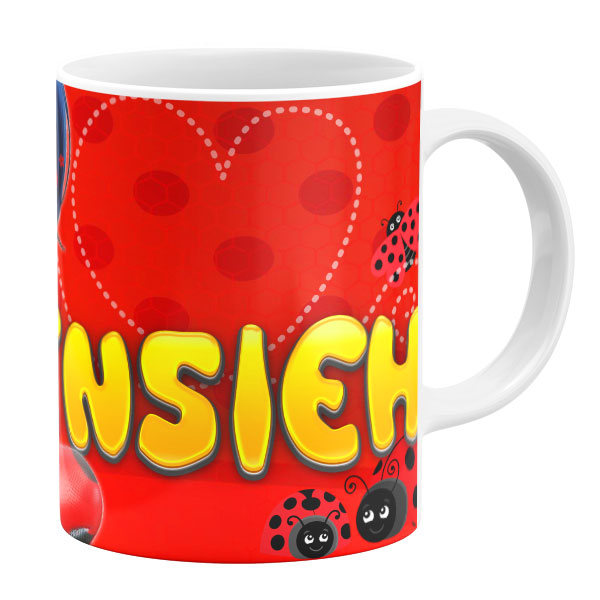 ماگ طرح دختر کفشدوزکی مدل انسیه