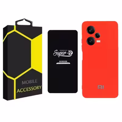 کاور مدل silicon مناسب برای گوشی موبایل شیائومی Poco X5  به همراه محافظ صفحه نمایش