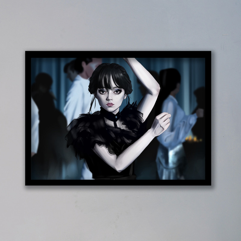 تابلو مدل ونزدی آدامز Wednesday Addams کد LAG1093 | دنیای قاب