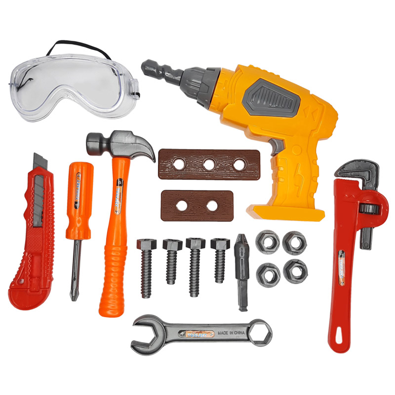 ست اسباب بازی ابزار مدل دریل کد 36778 مجموعه 18 عددی 