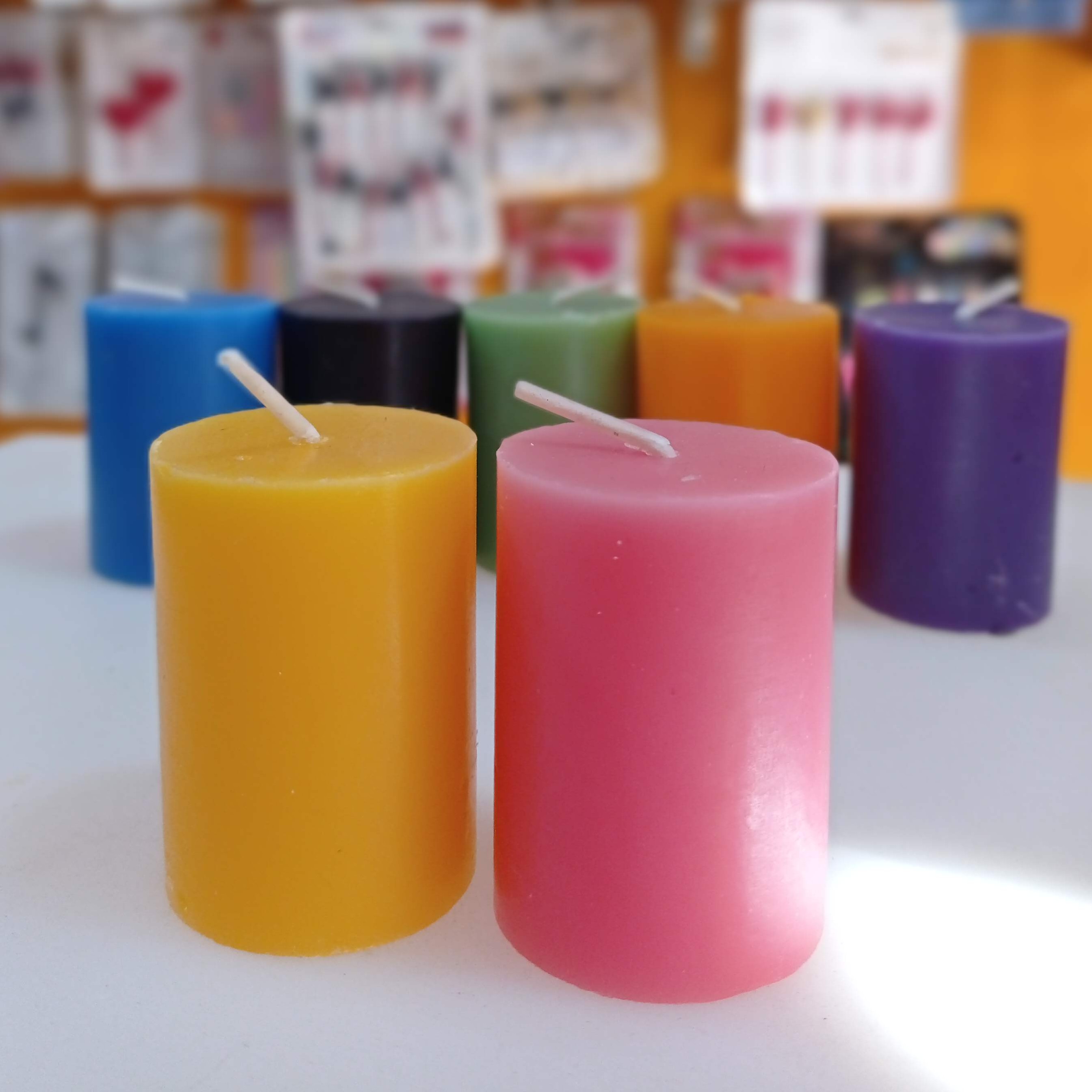 شمع استوانه رنگی 