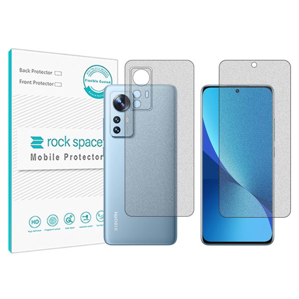 گلس صفحه نمایش و پشت گوشی شیائومی 12 مدل نانو هیدروژل گیمینگ برند راک اسپیس کد SS