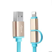 کابل تبدیل USB به لایتنینگ/microUSB ارلدام مدل ET-SS7 طول 1 متر