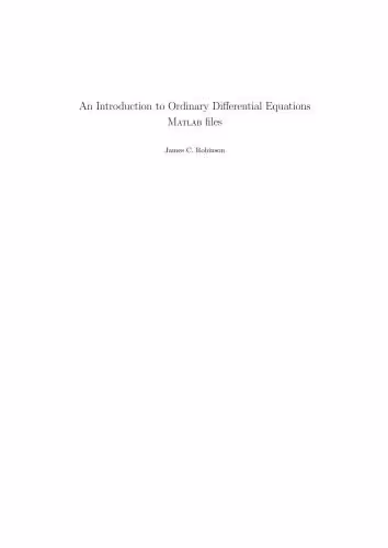 خرید و دانلود نسخه کامل کتاب Solution manual for An introduction to ordinary differential equations(Matlab files)