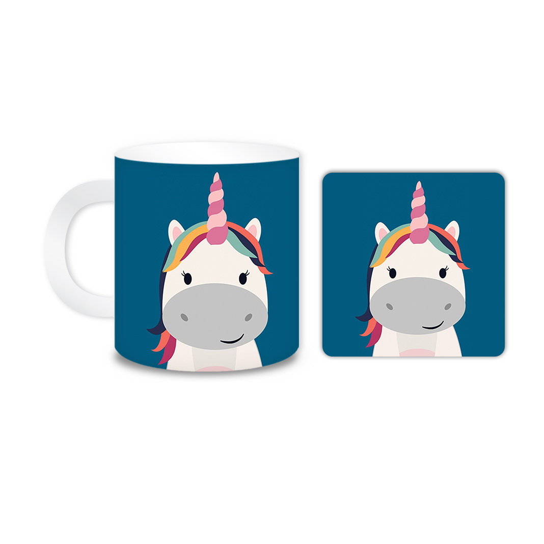 ماگ مدل یونیکورن کد 231 به همراه زیر لیوانی