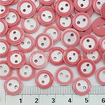 دکمه پیراهنی 18 سه لایه گلبهی تیره بسته ای