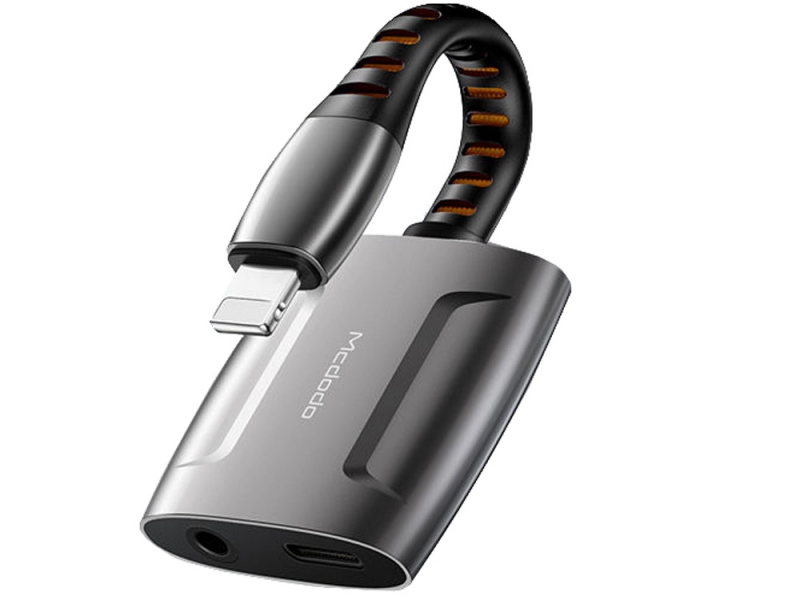 مبدل لایتنینگ به لایتنینگ و صدا مک دودو Mcdodo CH-634 Lightning to Lightning &amp;amp;3.5mm Adapter