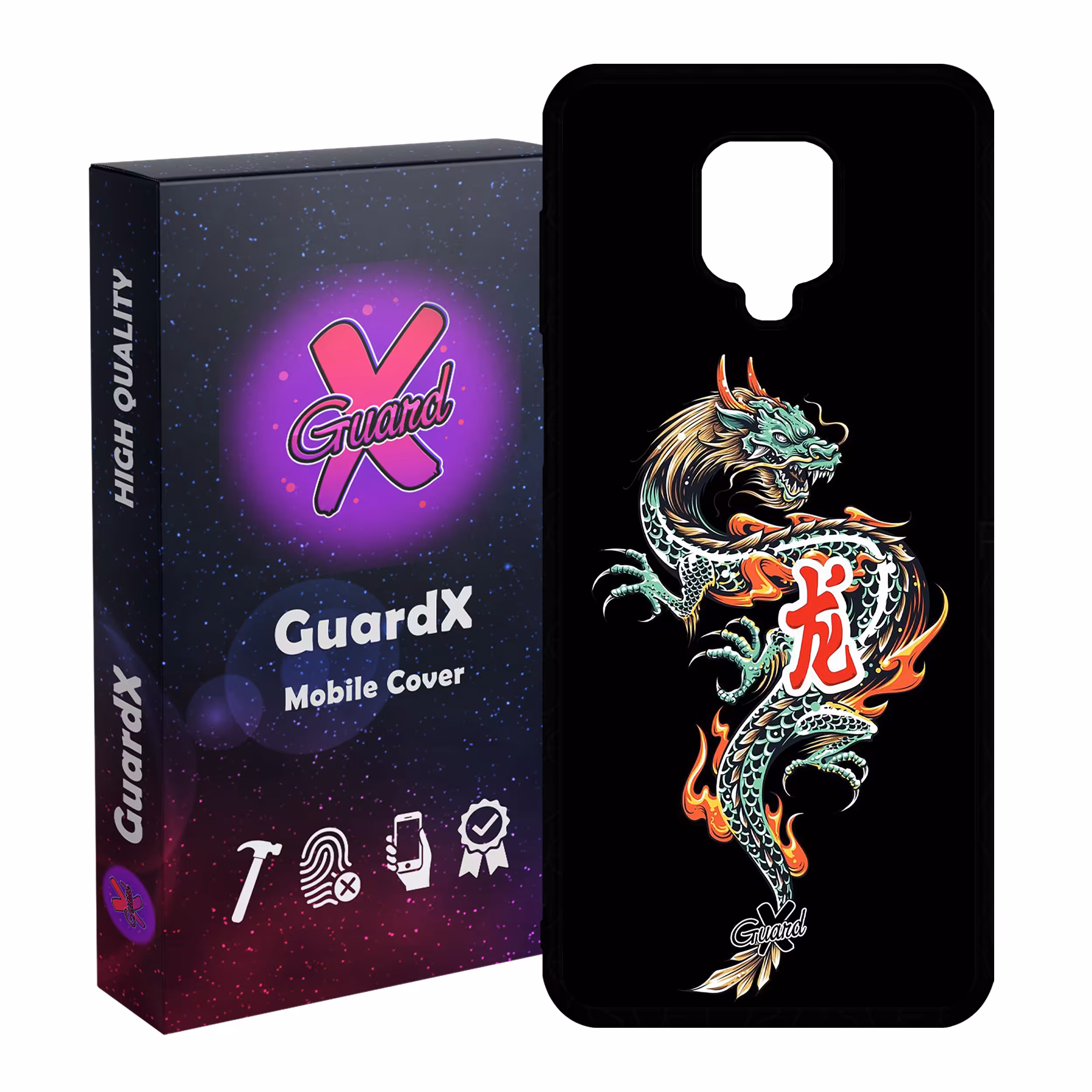 کاور گارد ایکس طرح Dragon مدل Glass10296 مناسب برای گوشی موبایل شیائومی Redmi Note 9S / Note 9 Pro / Note 9 Pro Max