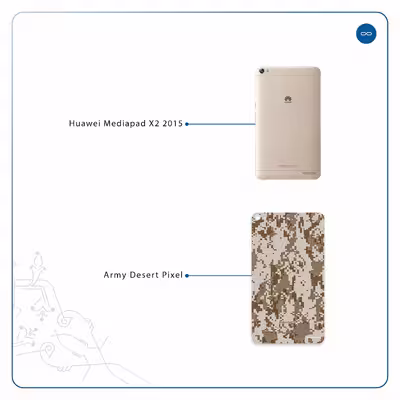 برچسب پوششی ماهوت مدل Army-Desert-Pixel مناسب برای تبلت هوآوی Mediapad X2 2015