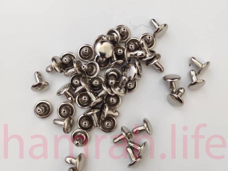 پرچ زیر ورو دو رو کف 7 پایه 7 رنگ کروم