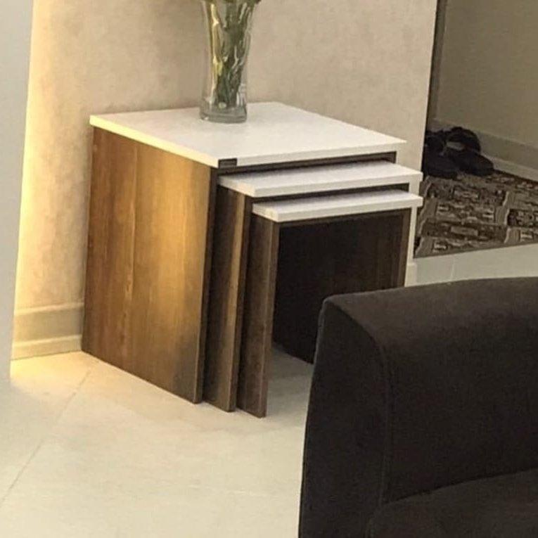 میز عسلی مجموعه سه عددی | choobsub