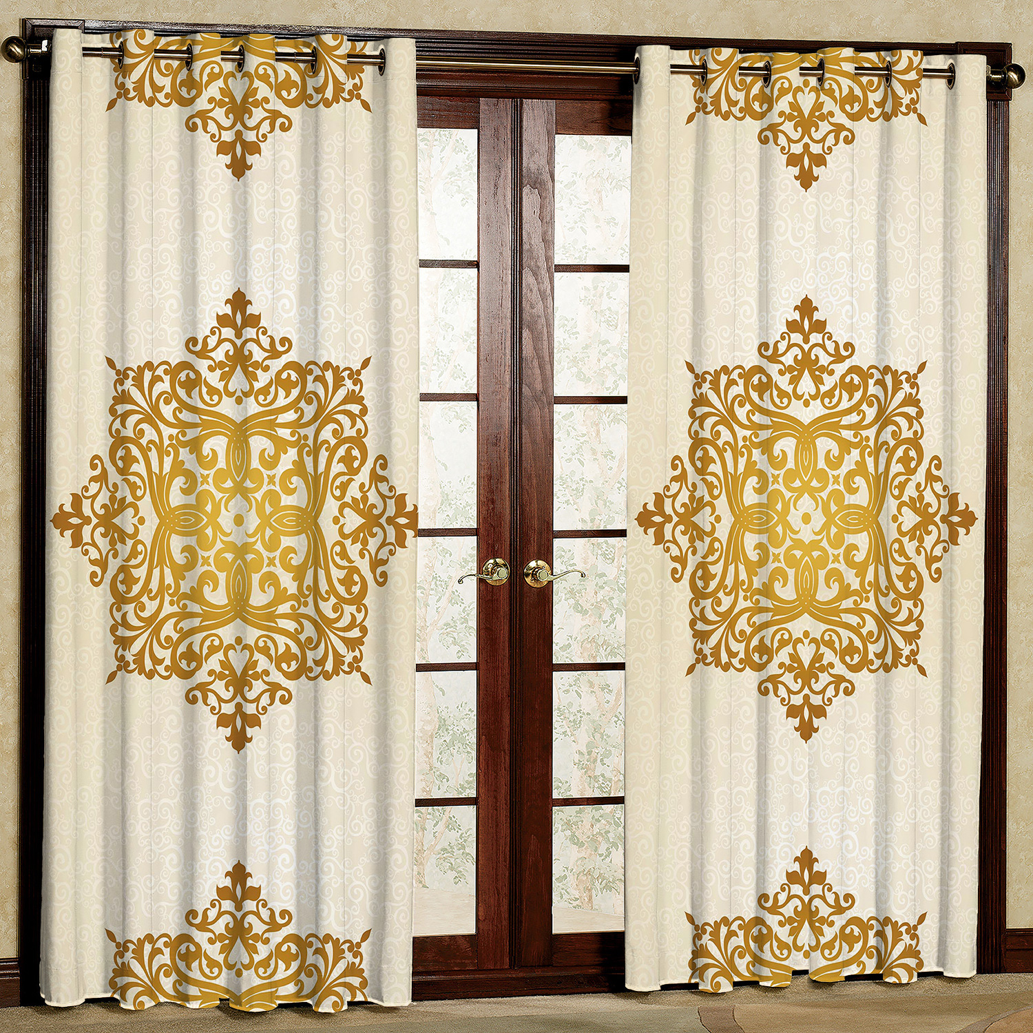 پرده مدل طرح دار مخمل پانچی کد 1259 سایز 200x140 سانتی متر