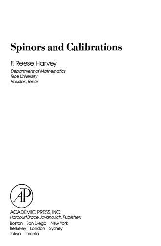 خرید و دانلود نسخه کامل کتاب Spinors and calibrations