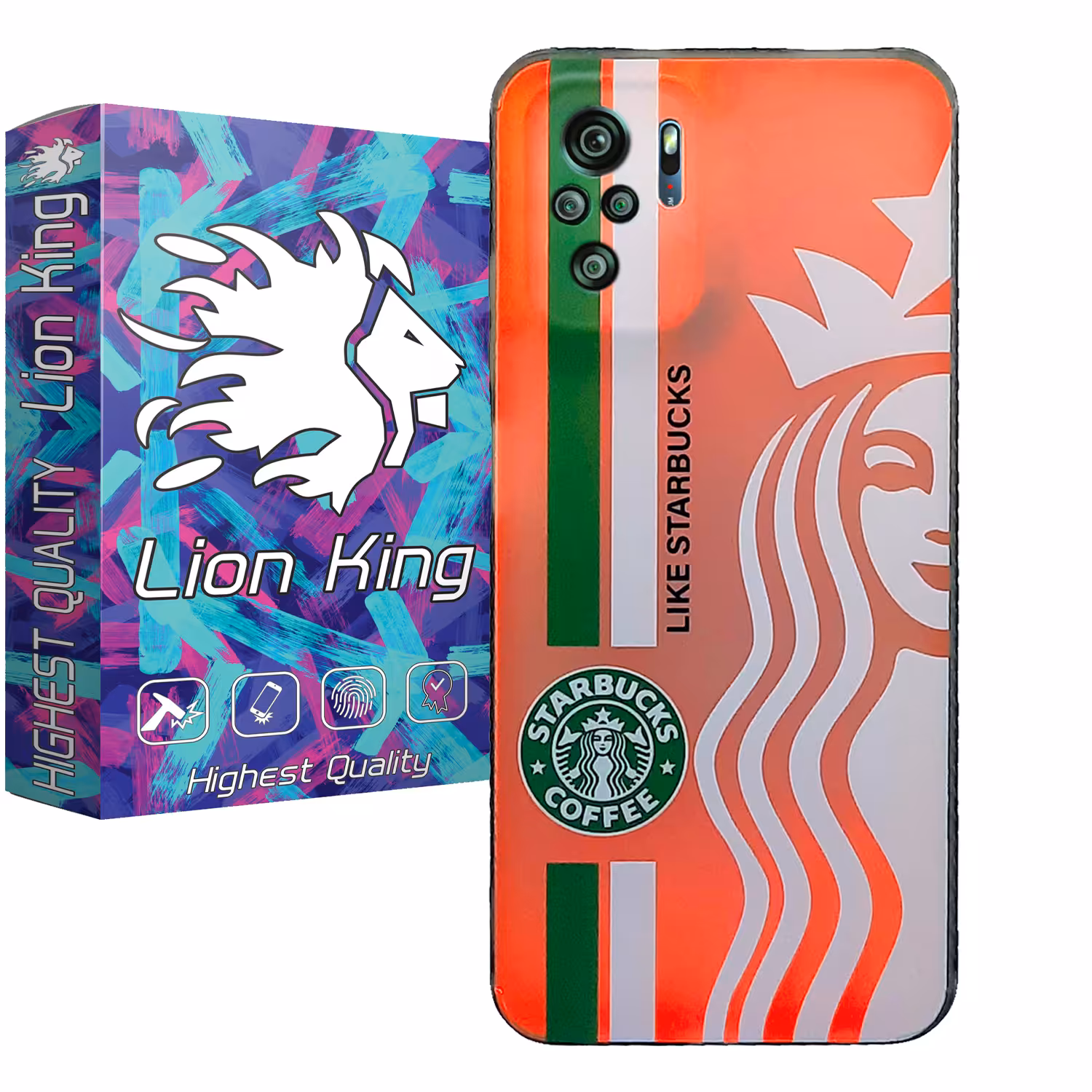 کاور لاین کینگ مدل هولوگرامی کد S2 مناسب برای گوشی موبایل شیائومی Redmi Note10/10S
