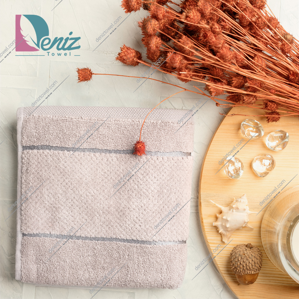 حوله دستی طرح ماکرو رنگ طوسی