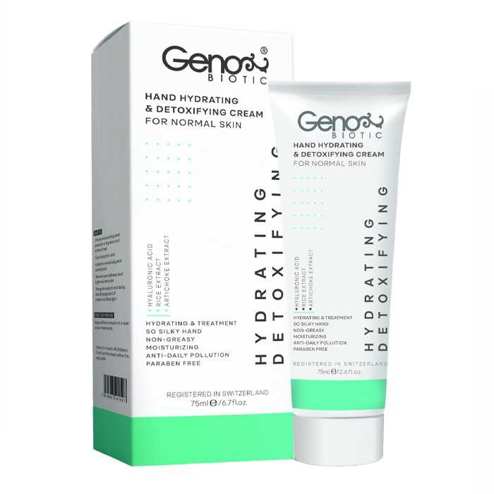 کرم رطوبت رسان ژنوبایوتیک مدل دتوکسیفای کننده دست مناسب پوست نرمال و چرب 75 میلی لیتر