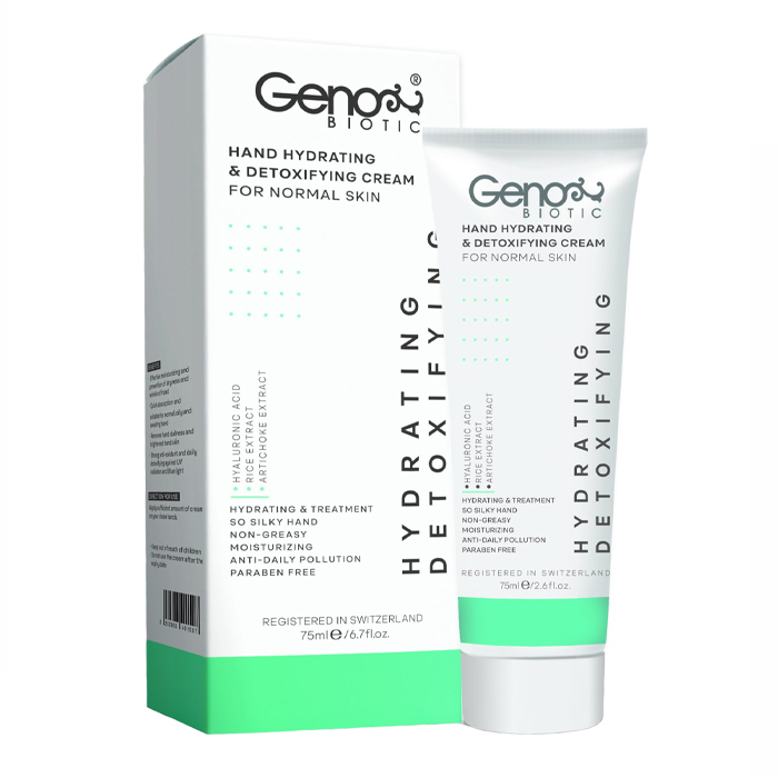 کرم رطوبت رسان ژنوبایوتیک مدل دتوکسیفای کننده دست مناسب پوست نرمال و چرب 75 میلی لیتر