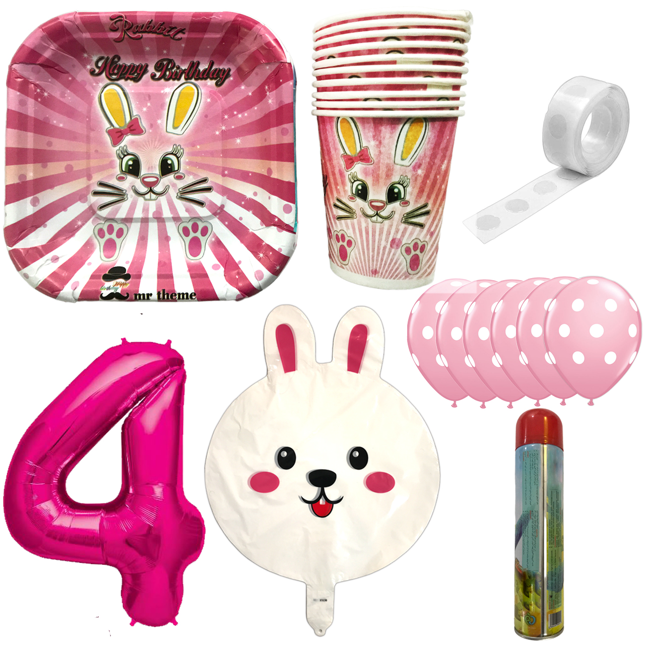 مجموعه 30 عددی تم تولد مسترتم طرح خرگوش کد 4