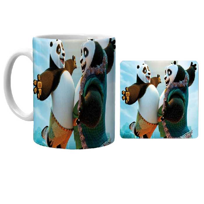 ماگ مدل پاندا کد xd2 به همراه زیرلیوانی