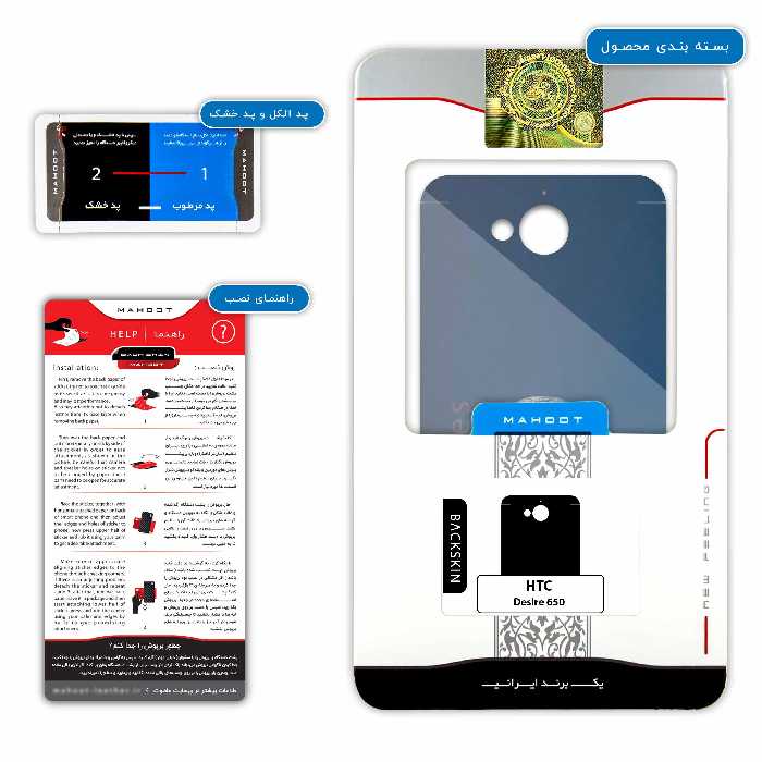 برچسب پوششی ماهوت مدل Bill Gates مناسب برای گوشی موبایل اچ تی سی Desire 650