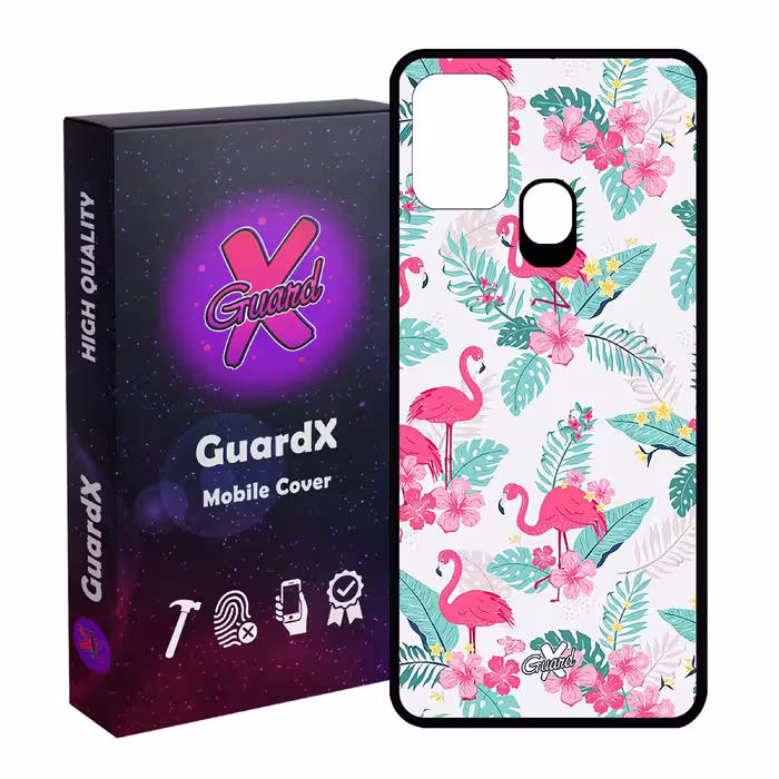 کاور گارد ایکس طرح فلامینگو مدل Glass10274 مناسب برای گوشی موبایل سامسونگ Galaxy M31 / M31 Prime / F41