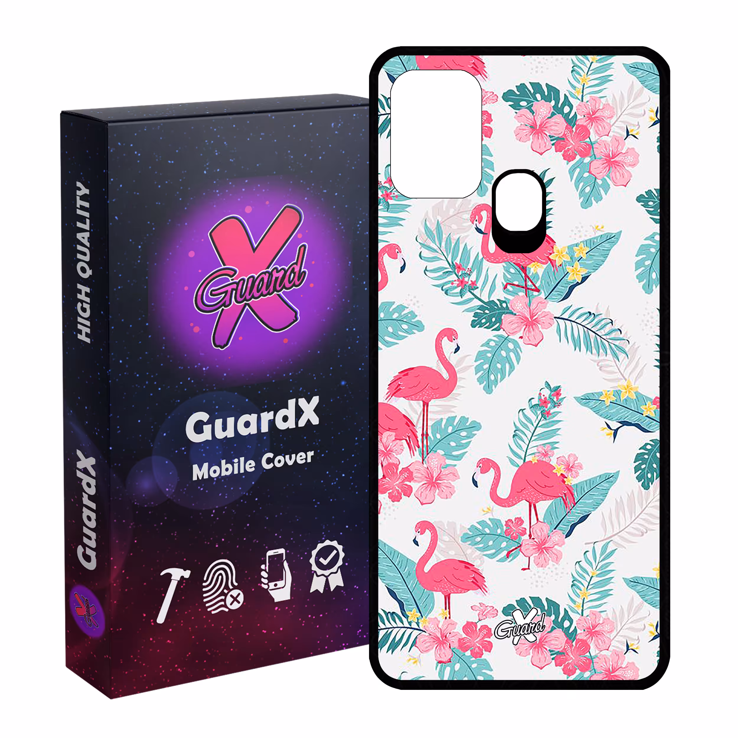 کاور گارد ایکس طرح فلامینگو مدل Glass10274 مناسب برای گوشی موبایل سامسونگ Galaxy M31 / M31 Prime / F41