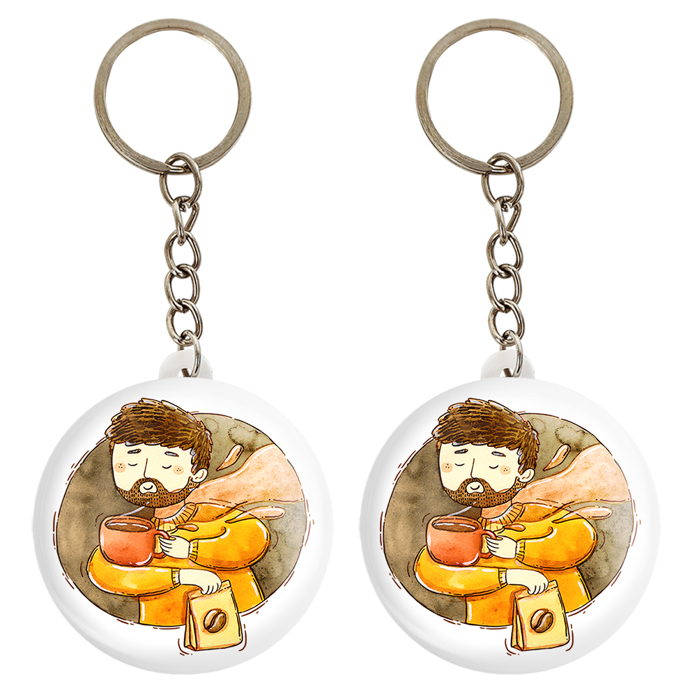 جاکلیدی خندالو مدل قهوه کد 54045404 مجموعه 2 عددی