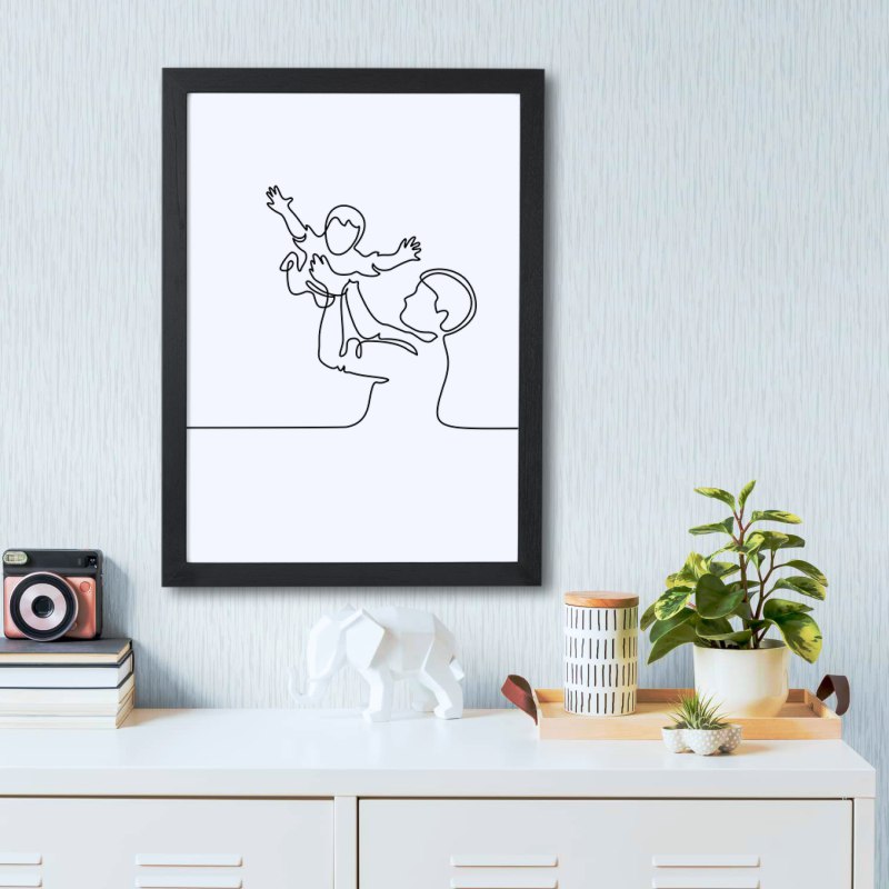 تابلو مدل لاین آرت مینیمال پدر کد YF2166