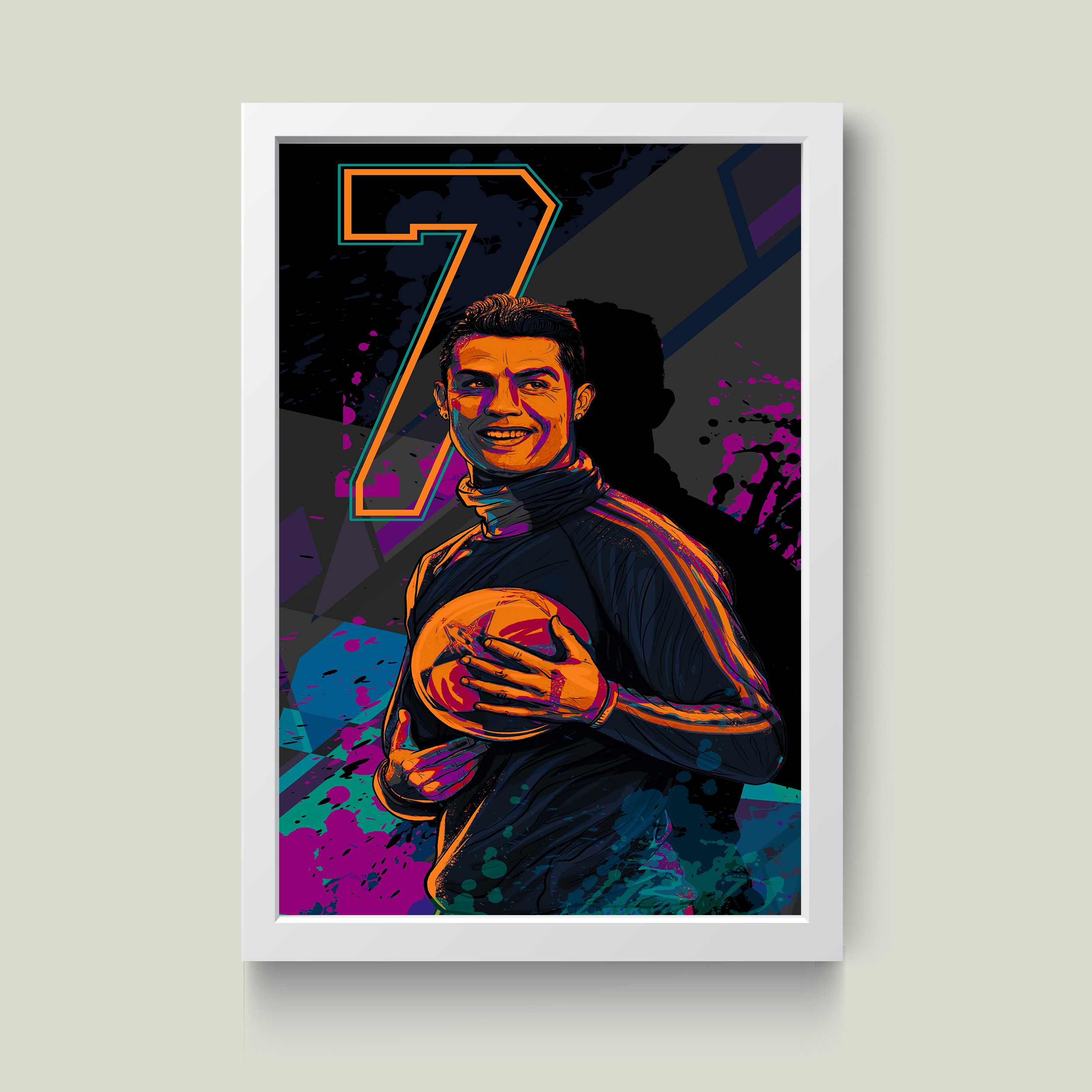 تابلو مدل دکوراتیو رونالدو  Ronaldo کد G11-07