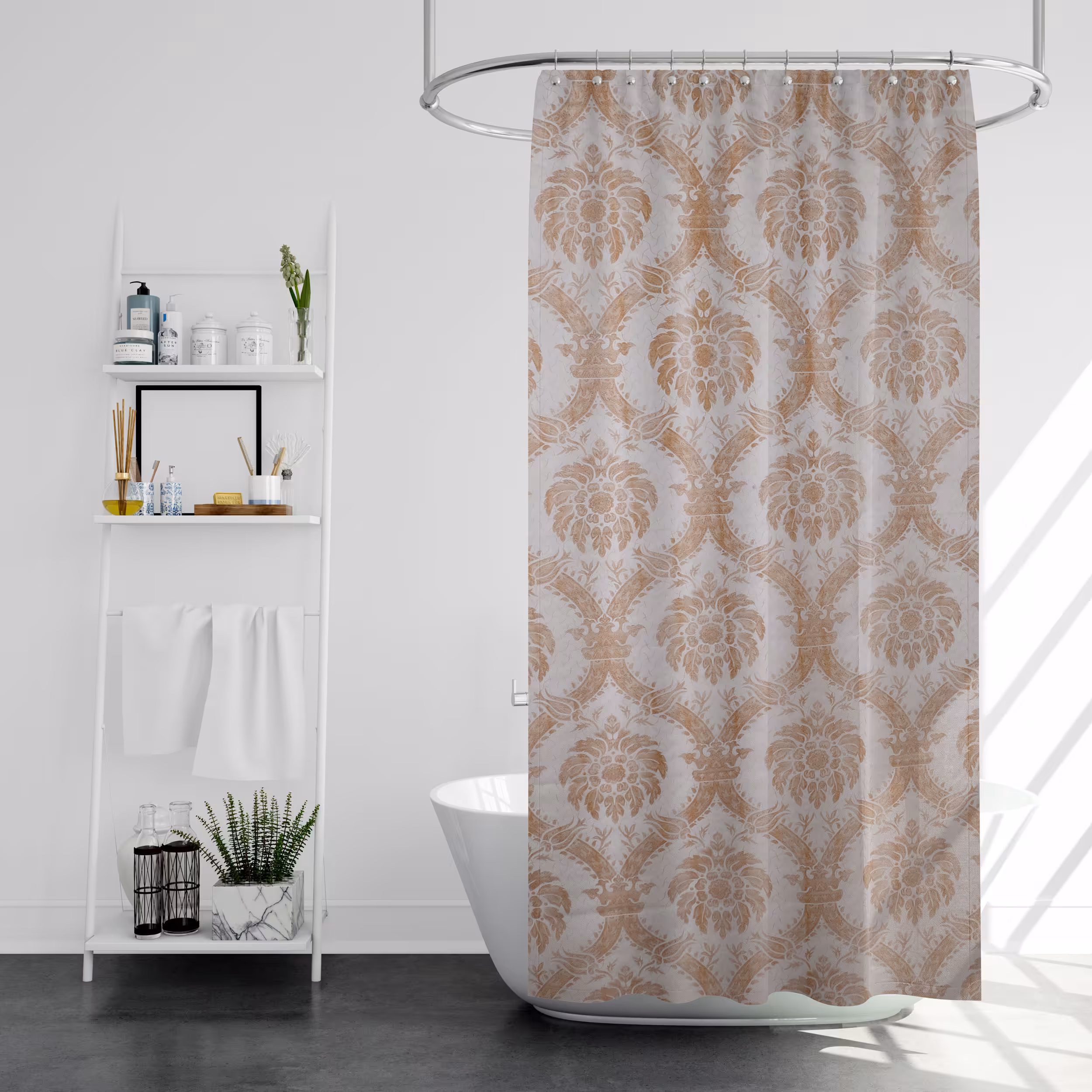 پرده حمام پیسو مدل BZ 55 سایز 180x200 سانتی متر