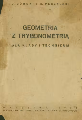 خرید و دانلود نسخه کامل کتاب Geometria z trygonometrią: dla klas I technikum