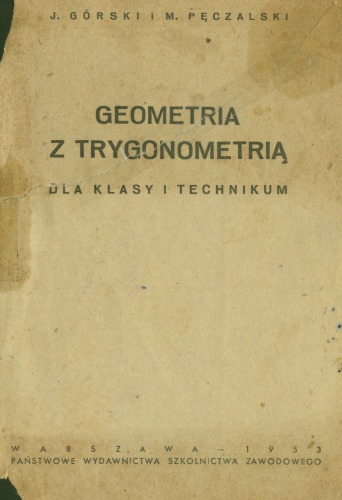 خرید و دانلود نسخه کامل کتاب Geometria z trygonometrią: dla klas I technikum