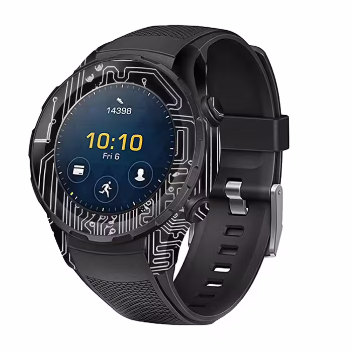 برچسب ماهوت طرح Black-Printed-Circuit-Board مناسب برای ساعت هوشمند هوآوی Watch 2